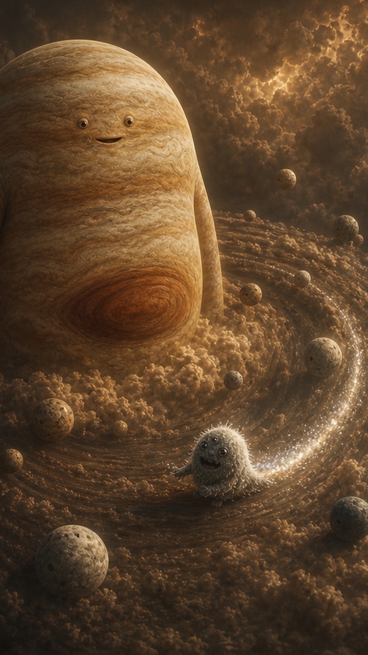 Plu finding a place in Jupi's orbit